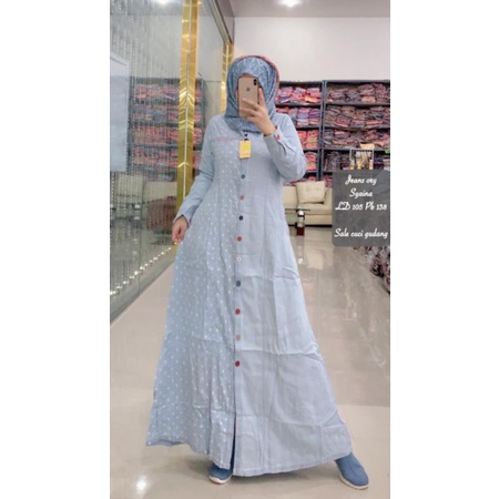 Gamis jeans syaina by smut