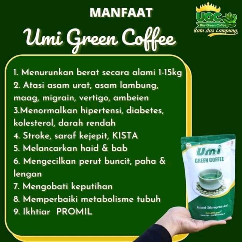 

Umi green coffee ( Pelangsing & Kesehatan)