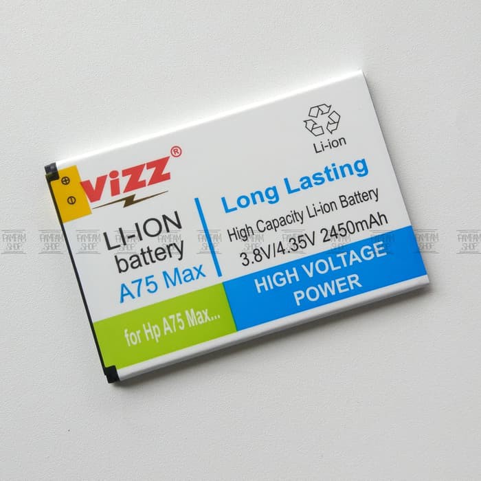 BARU  Baterai Vizz Double Power Original Evercoss A75 Max U50 U50A Batre Ori