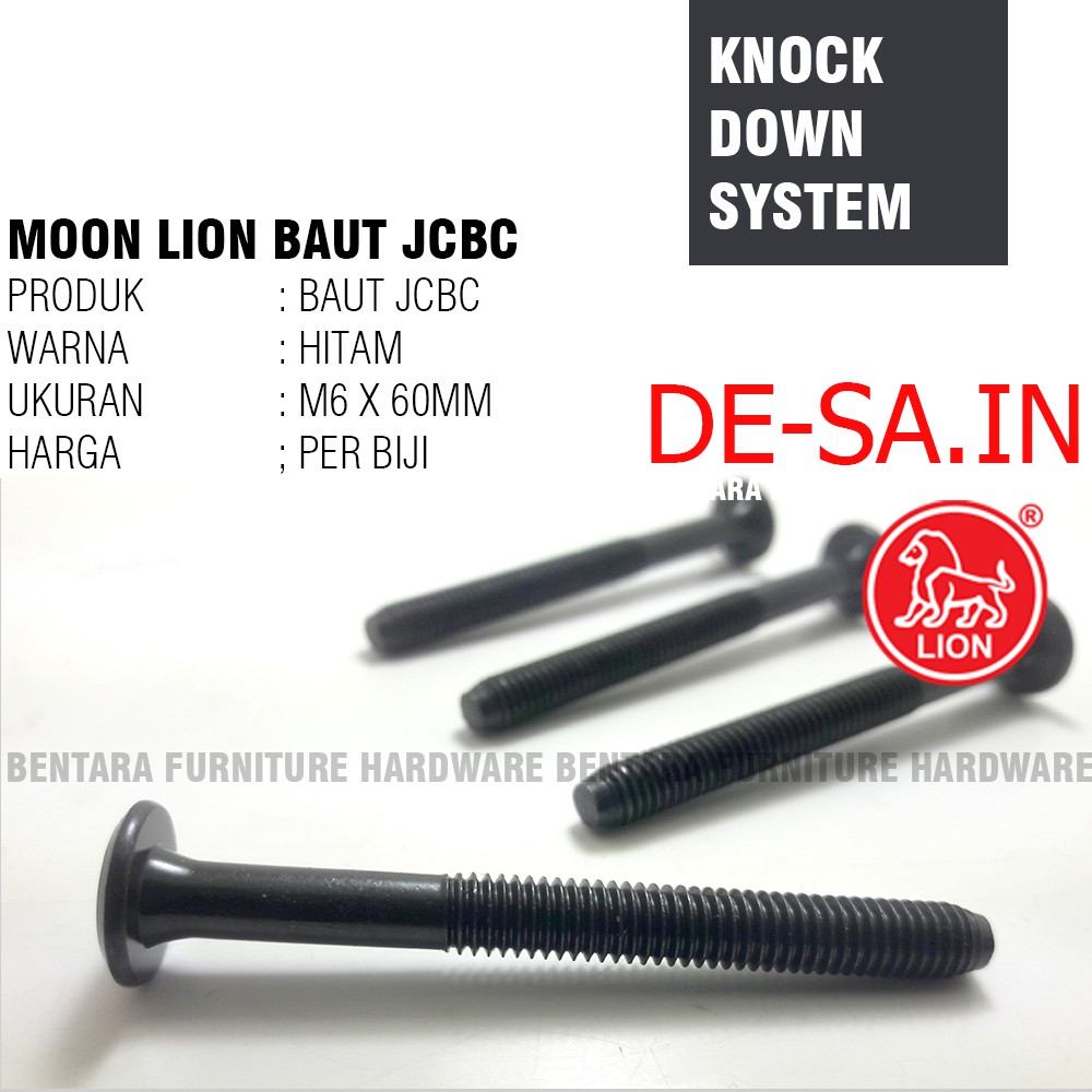 Moon Lion Baut JCBC M6 X 60MM - Bolt Furniture Knockdown