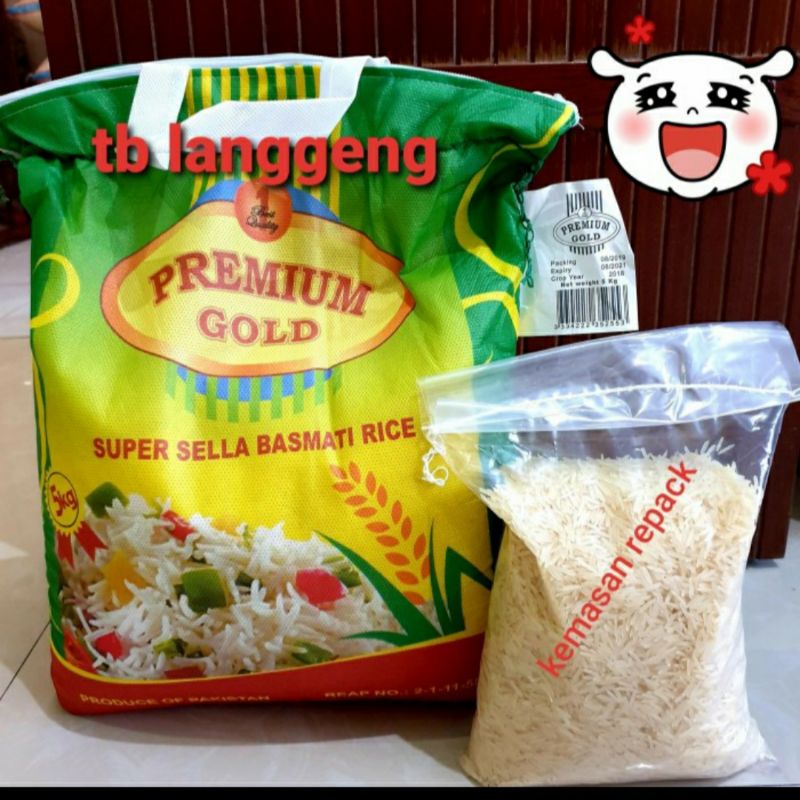 

Beras Basmati Premium Gold rice 1 kg (repak)