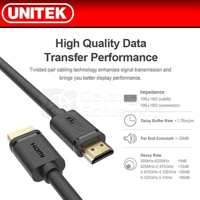 UNITEK Y-C142M HDMI To HDMI 10M