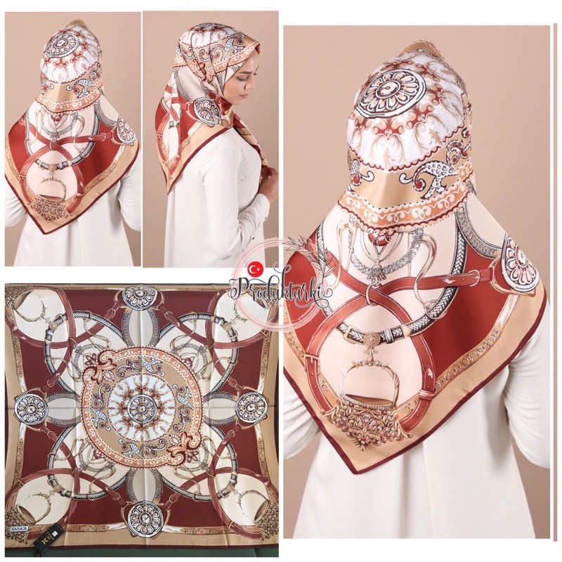 JILBAB TURKI KARACA ORI HIJAB TURKI MEWAH(peach) segiempat