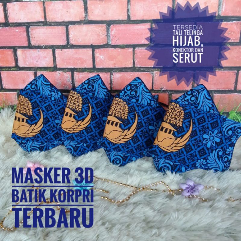 Masker 3D batik KORPRI Terbaru