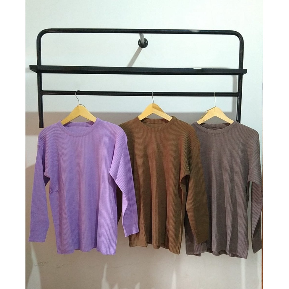 Camelia Outerwear Sweater Rajut Wanita Tangan Panjang Sweater Rajut Wanita Terbaru 2021 Kekinian