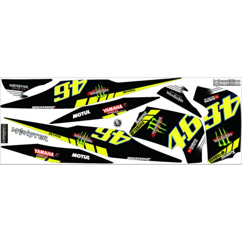 STRIPING mx old monster sicker mx lama stiker mx 135 lama striping mx lama mx old (rques)
