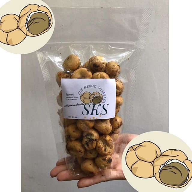 

Sus Kering isi coklat 150 gr
