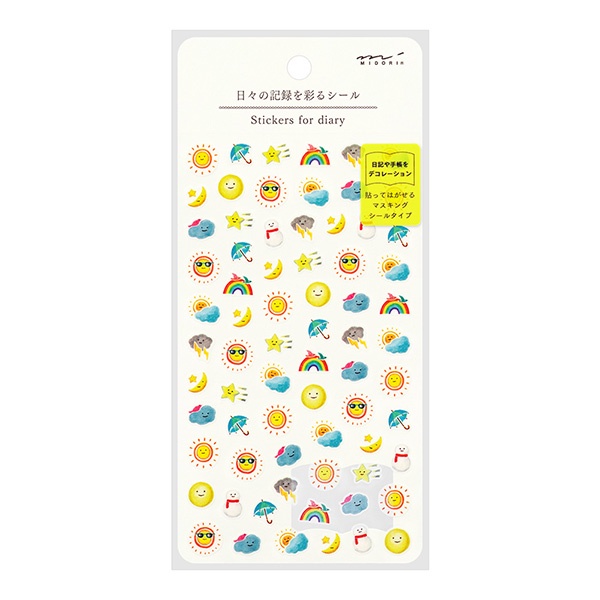 

Midori Seal Daily Record Weather Pattern Sticker