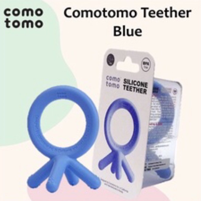 COMOTOMO Teether Silicone Blue - Orange