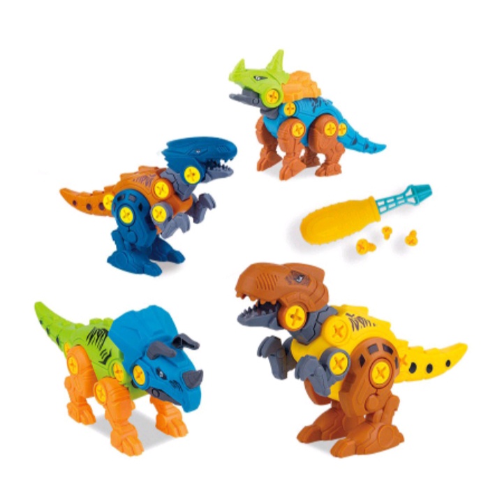 Mainan Anak DIY Dino Dinosaurus Rakit Edukasi Obeng Puzzle - Mainan Edukasi Anak Bongkar Pasang - Mainan Dinosaurus Bongkar Pasang Obeng - Mainan Bongkar Dino Mini