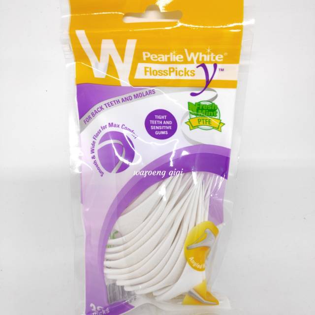 Pearlie white floss pick Y / pearlie white dental floss /