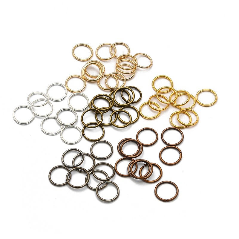 500 pcs 3/4/5/6mm logam cincin tunggal cincin lompat terbuka dan konektor cincin split untuk perhiasan DIY