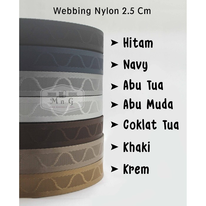 Promo Webbing 2.5 cm Nylon Motif Mountain (Meteran) Berkualitas