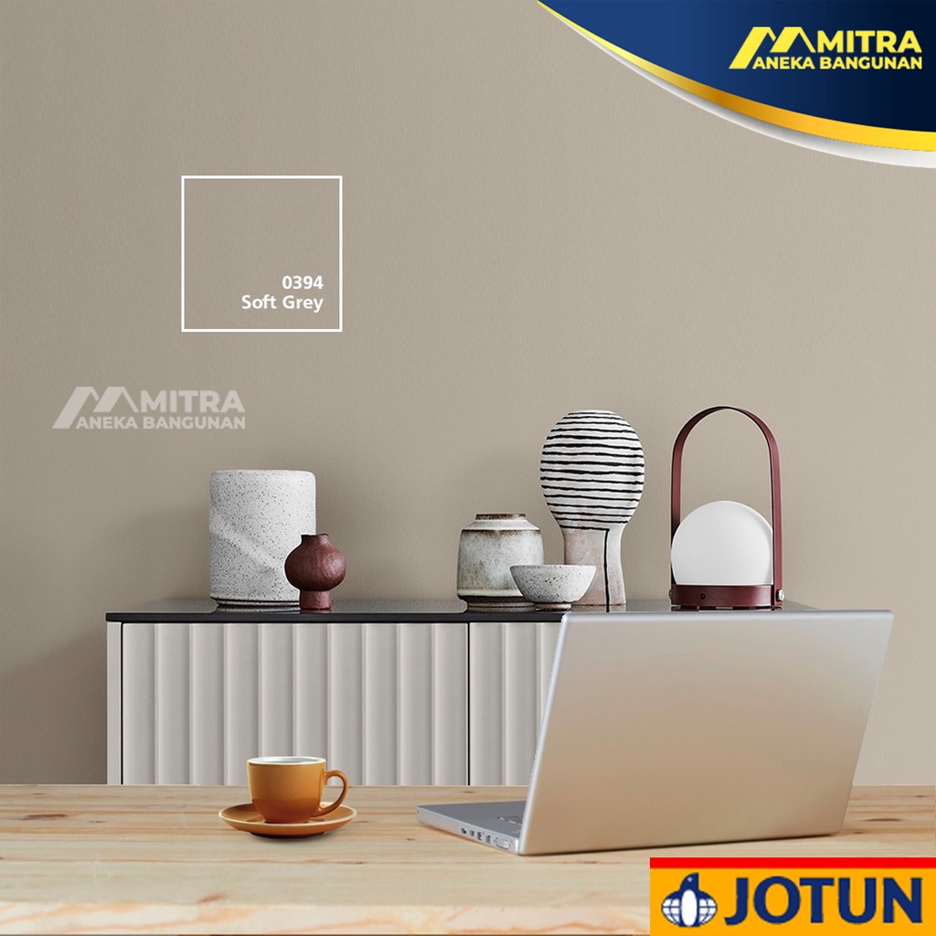 CAT TEMBOK JOTUN INTERIOR EKSTERIOR WARNA SOFT GREY 0394 / BEIGE ABU-ABU