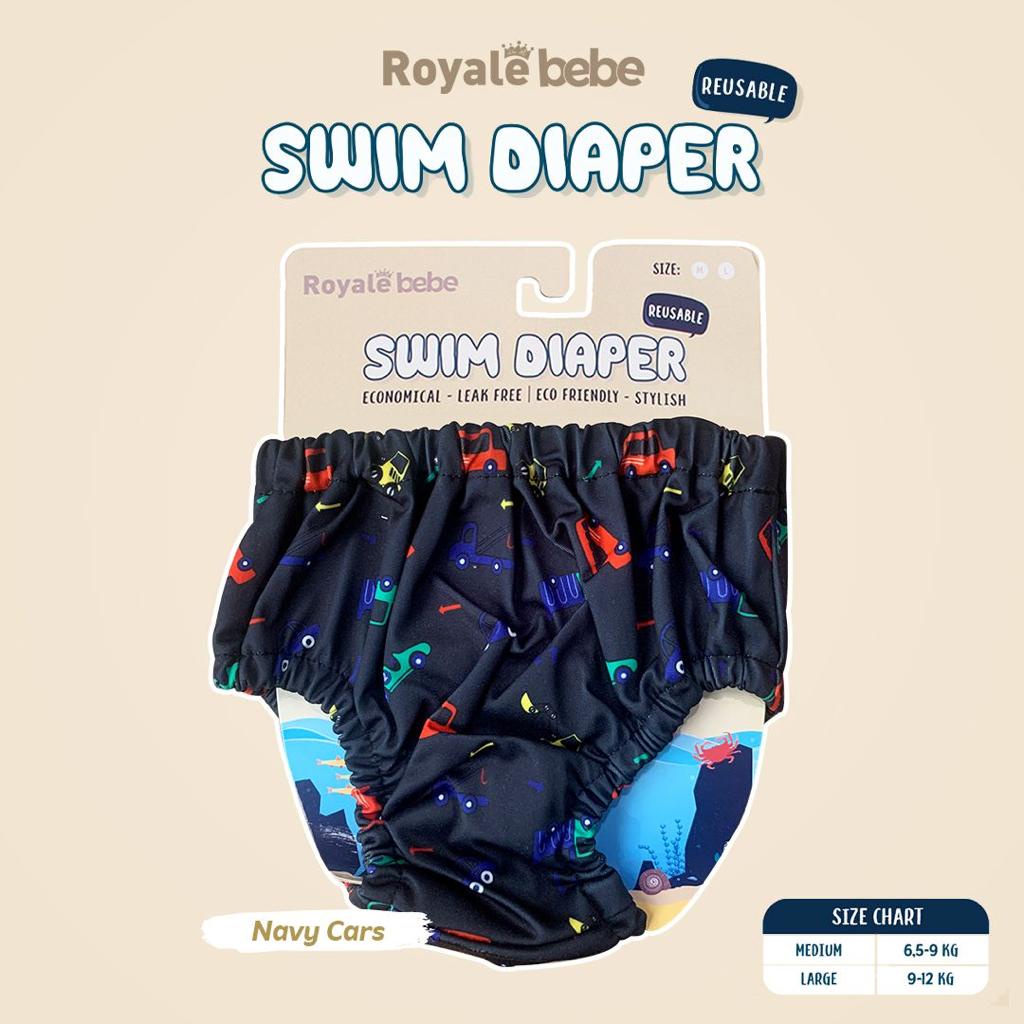 Royale Bebe SWIM DIAPER / Popok Renang Bayi Reusable / Dapat Dipakai Berkali Kali