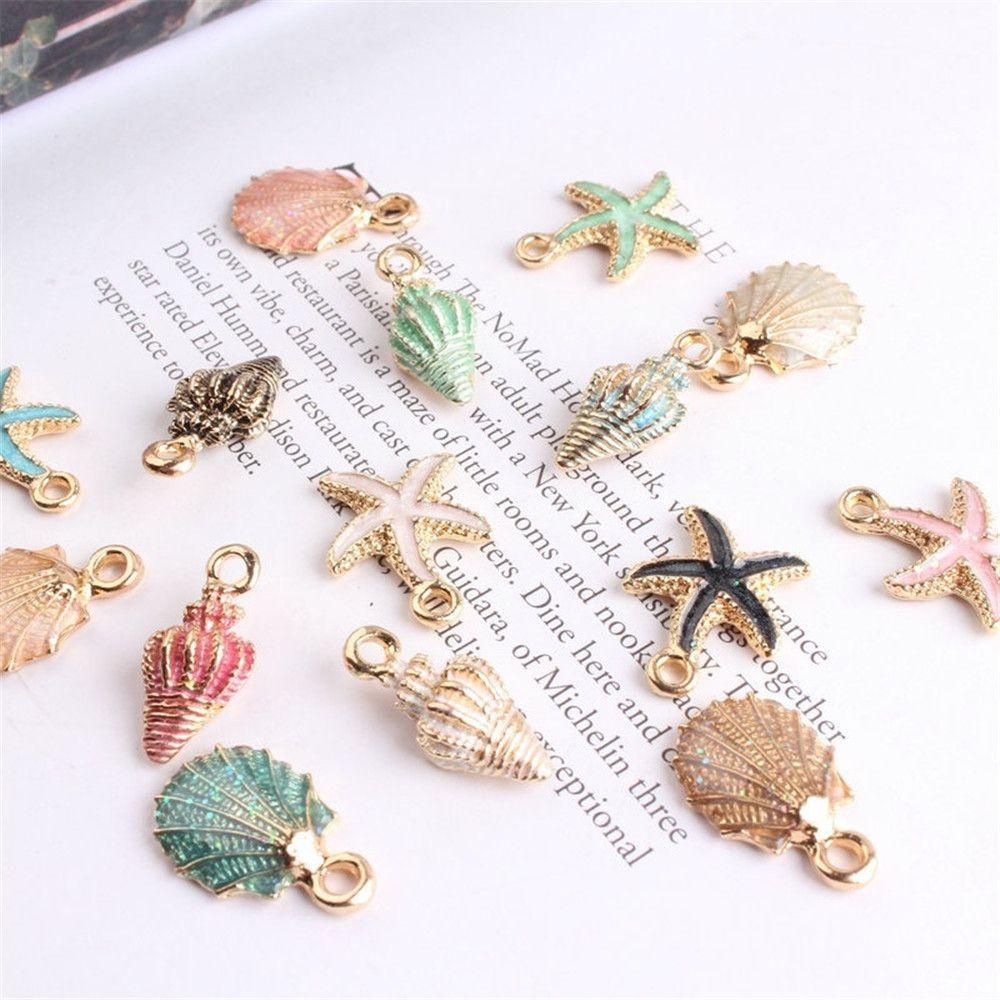 PREVA 13Pcs/Set Ocean Pendants New Necklace Craft Making Sea Shell