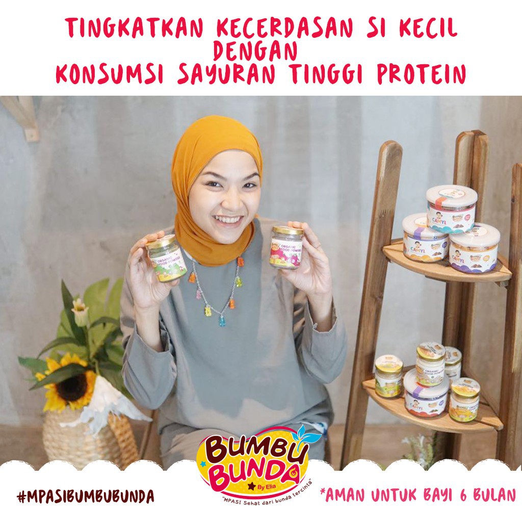 BUMBU BUNDA by Elia Organic Food Powder MPASI Kaldu Bayi Kaldu MPASI Bubuk Slow Cooker | Kaldu Ayam kampung bumbu bunda | Kaldu Sapi Bumbu Bunda | kaldu salmon