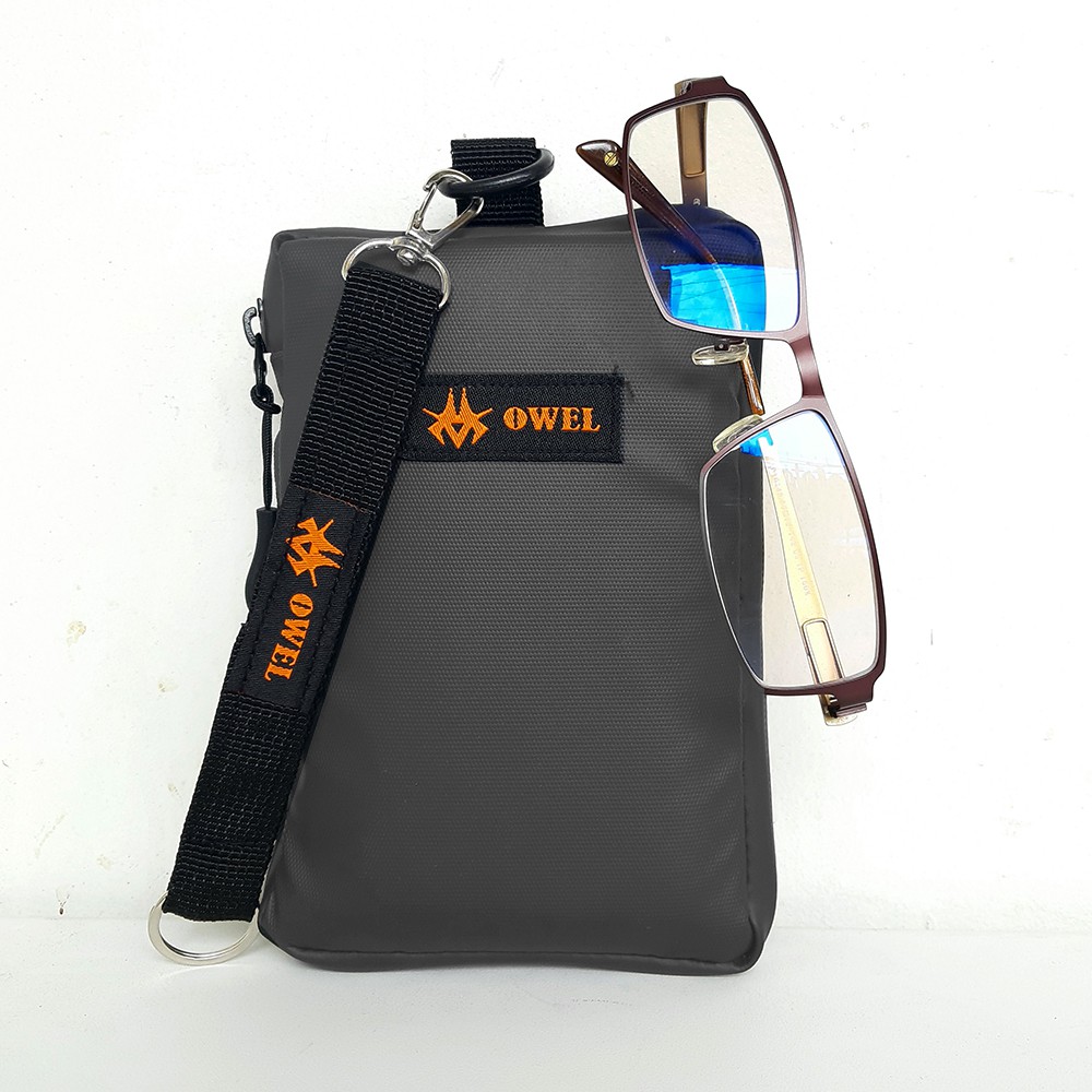 Tas HP Pria Anti Air Owel - Dompet HP Selempang  - Tas Leher HP Pria 7 Inch - Slempang HP Waterproof