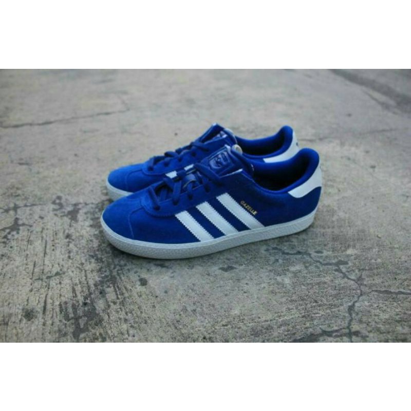 ORIGINAL Adidas Gazelle I Blue Biru Sepatu Pria Wanita Sneakers Sneaker