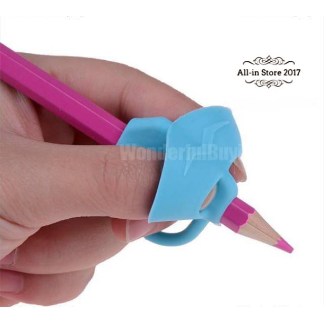 

(Bisa COD) Pencil Grip Alat Bantu Menulis Import,Tipe B Silikon BPA Free