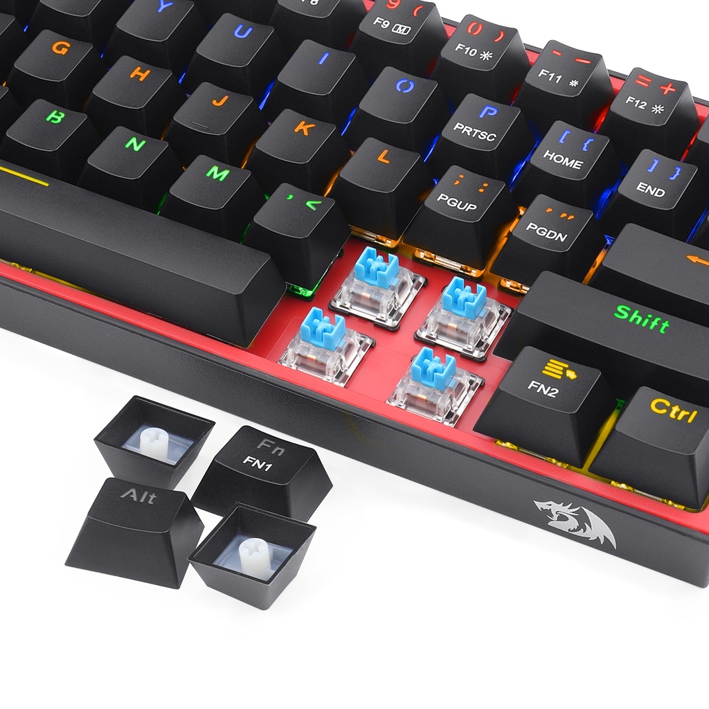 Keyboard Gaming Mechanical 60% Redragon Rainbow FIZZ K617R K617-R 60% Mechanical Gaming Keyboard