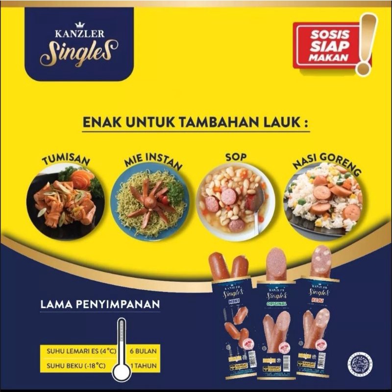 

❤️Freshfood❤️Sosis Kanzler single pack 65gram siap makan