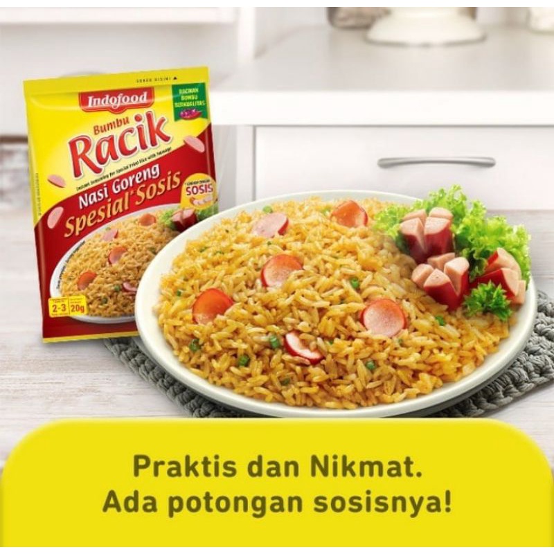 

Indofood Racik Nasi Goreng Sosis 20gr x 10