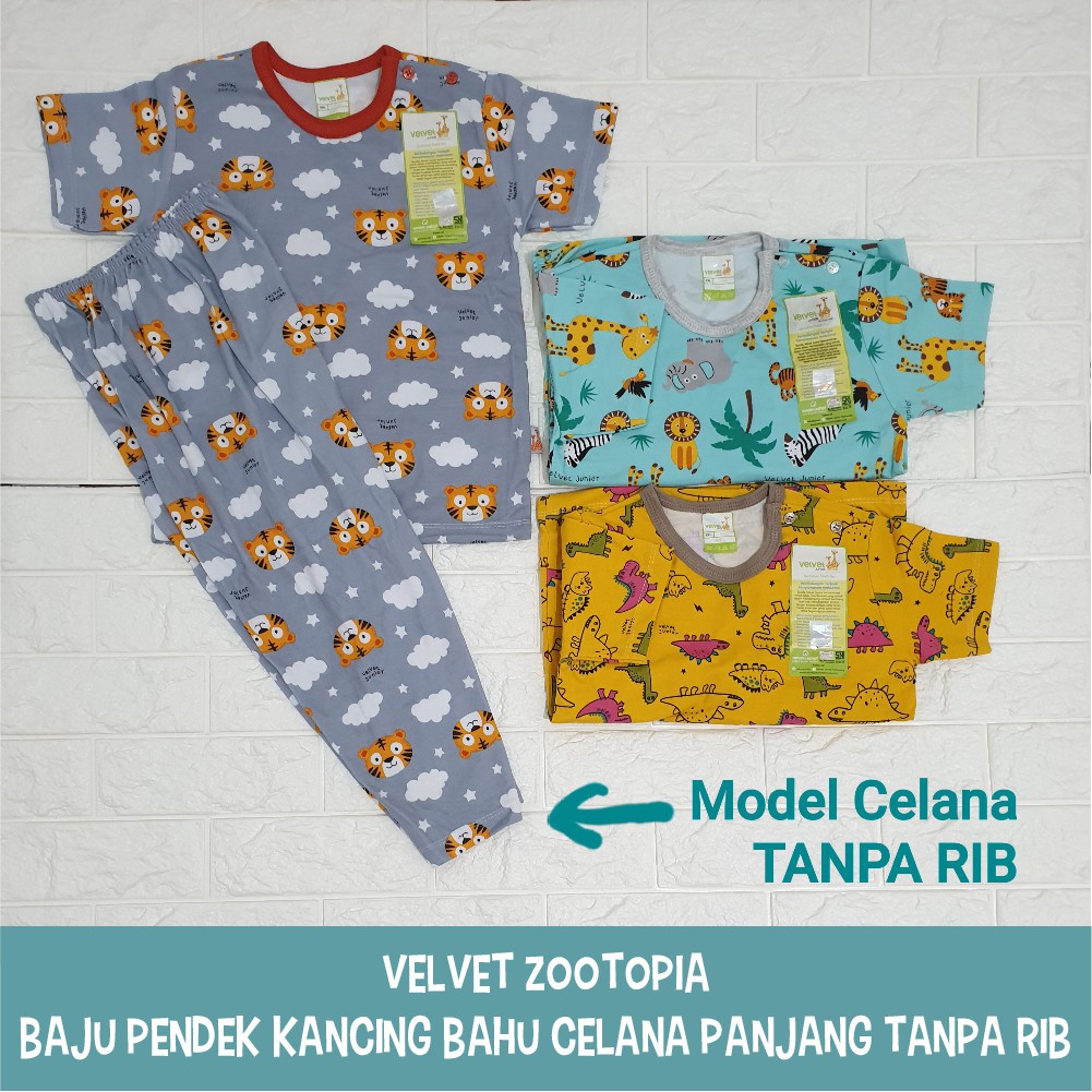 Velvet Junior Baju Pendek Celana Panjang (3 Setelan)1