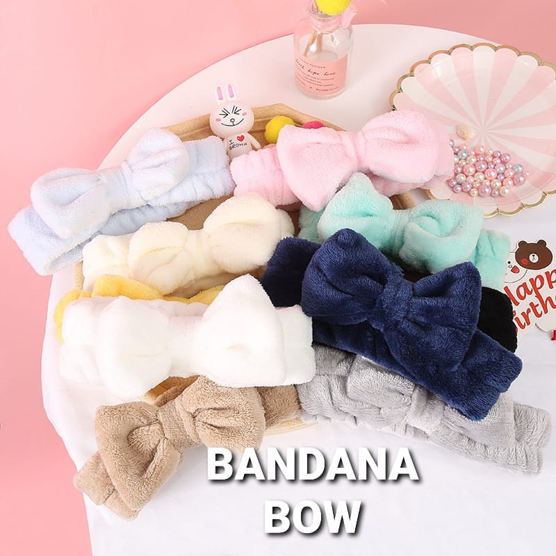 BANDANA MAKE UP REINDEER / BANDO MANDI / AKSESORIS WANITA KOREA IMPOR / PERNAK PERNIK FLUFFY SOFT