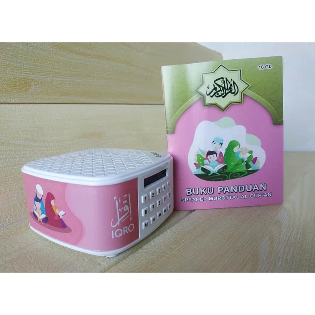 SPEAKER MUROTTAL SPIKER MUROTAL AL QURAN  BLUETOOTH Plus Chip 16GB Q600-Pink