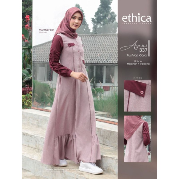 Ayumi 337 gamis ethica terbaru 2022 gamis simple gamis casual