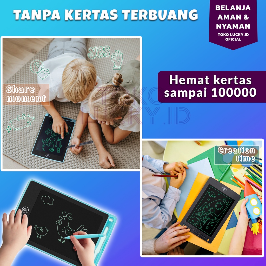 tablet papan tulis anak LCD Drawing/Mainan Papan Lukis dengan Layar LCD untuk Edukasi Anak