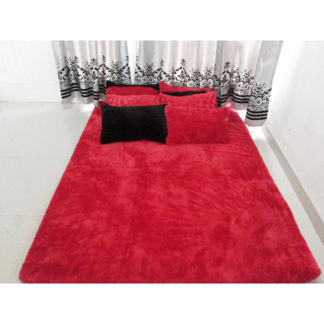 PROMO!!!KARPET BULU 200x150x4cm +BANTAL 1PCS