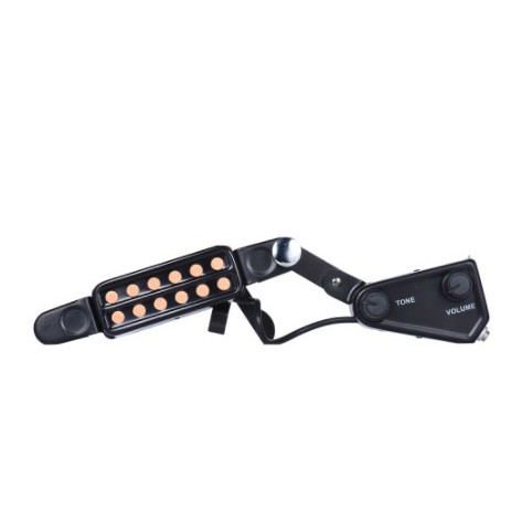 [GITAR] - taffSTUDIO Pickup Gitar Akustik 12 Hole dengan Tone Volume Control - P-011 - Black