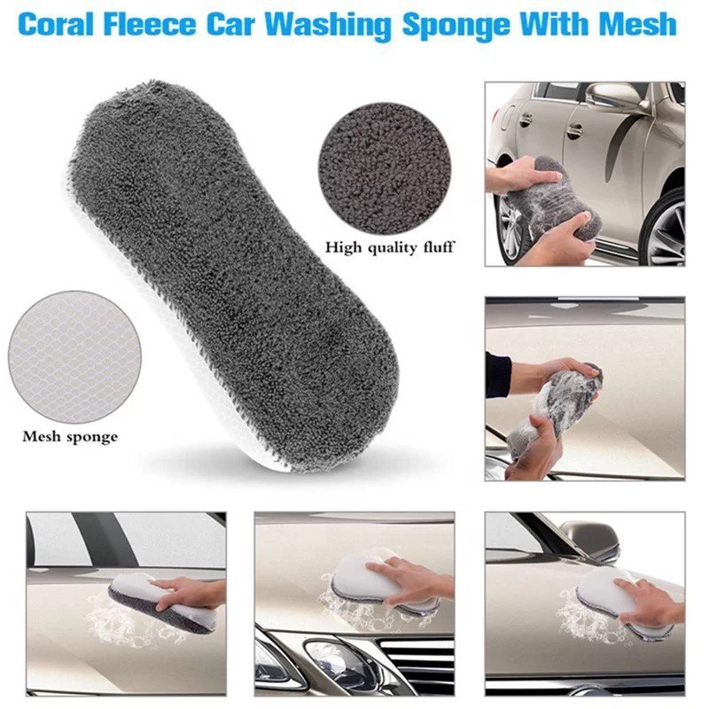 9 Pcs Car Wash Microfiber Set Kain Lap Cuci Mobil Premium Quality New Alat Aksesoris Pembersih Body Bodi Mengkilapkan Sabun Wax Kendaraan Mercedes BMW Toyota Honda Lainnya Kualitas Terbaik