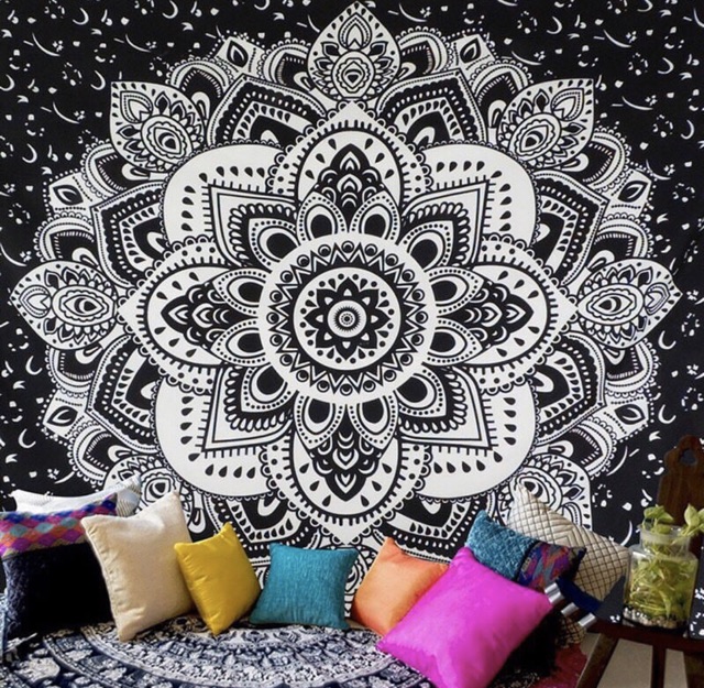 mandala bohemian / mandala tapestry / mandala flamingo