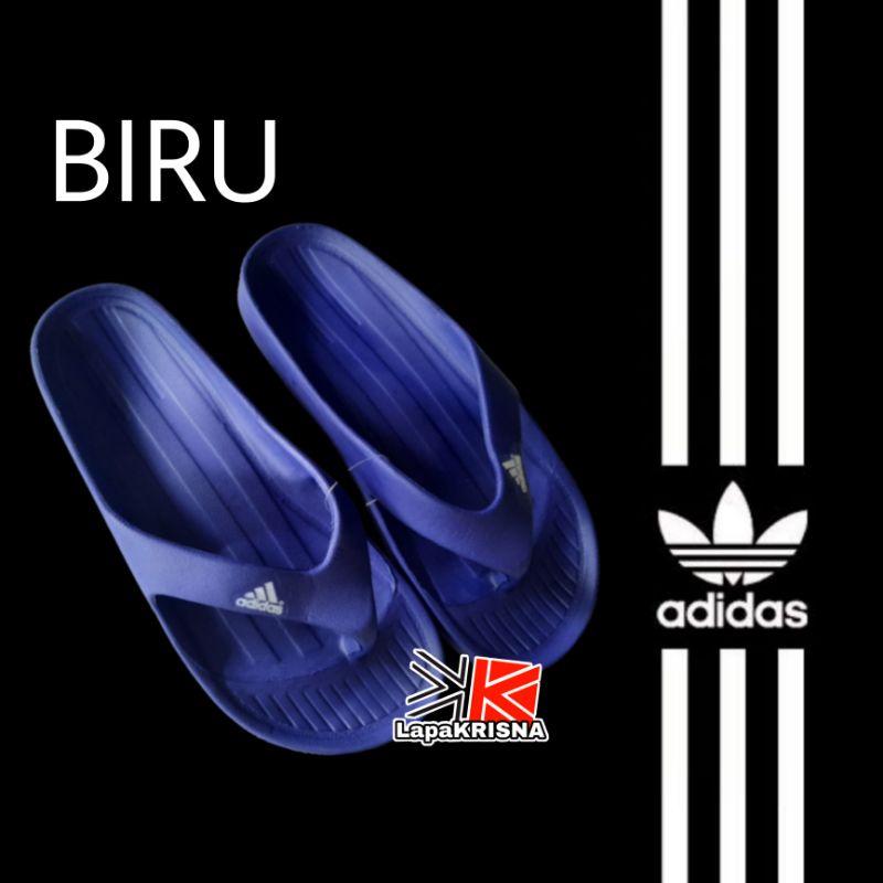 Sendal Jepit Pria Adidas Duramo Thong Biru