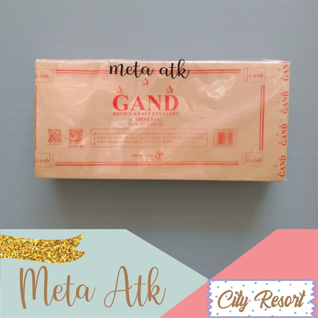 

Amplop coklat Kabinet / Amplop Uang GAND - 11x24cm (100 lembar)