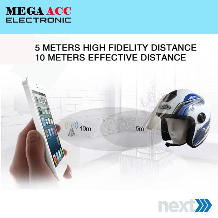 Vnetphone V1 - Motorcycle Helmet Bluetooth Headset Intercom - Headset  Bluetooth Untuk Helm Motor-2