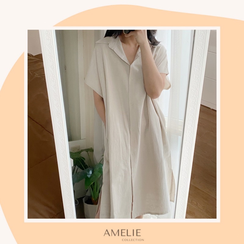 ATHENA LINEN DRESS - oversized dress