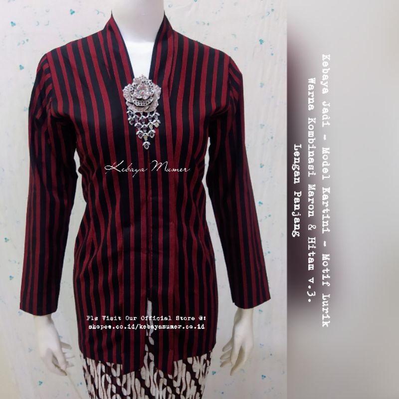 Kebaya Murah Jadi Lurik Kartini Modern. Kebaya Lurik Kartini. Lurik Kartini. Kebaya Lurik-7