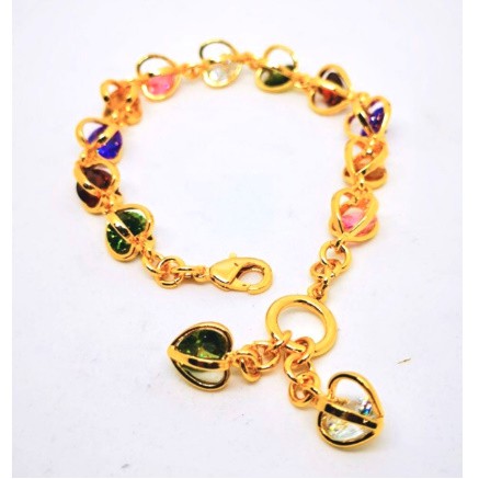 Gelang tangan wanita //gelang pernata love // perhiasan //gelang lapis emas //gelang