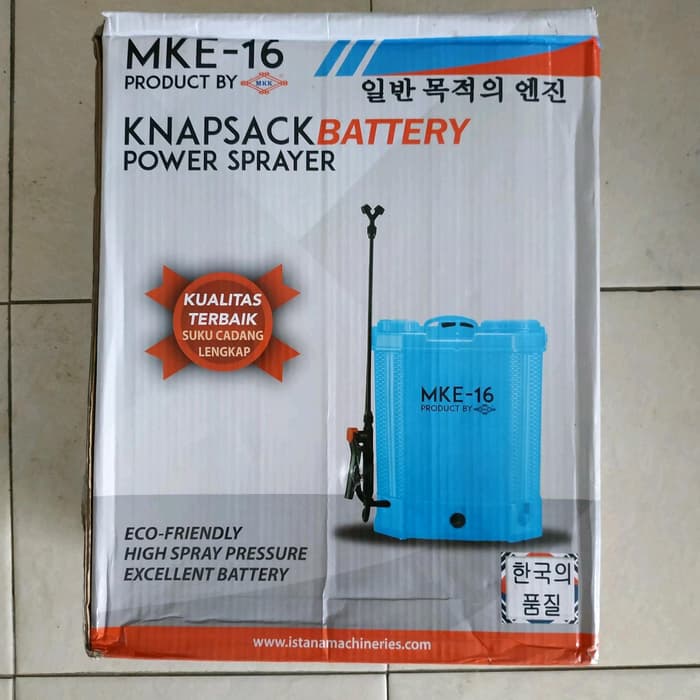 Alat Semprot Obat Hama Elektrik Cas Charger Battery Sprayer MKE