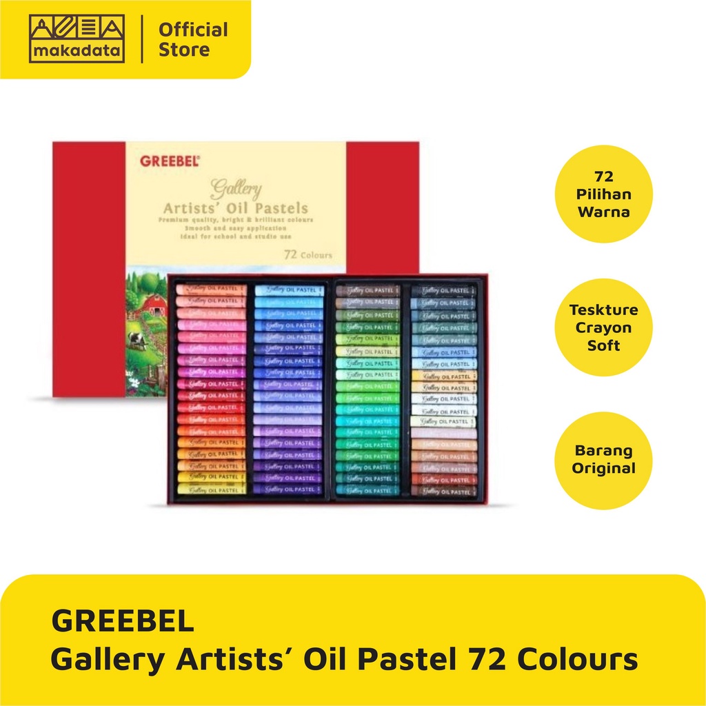 CRAYON OIL PASTEL GREEBEL ARTIST 72 WARNA MURAH