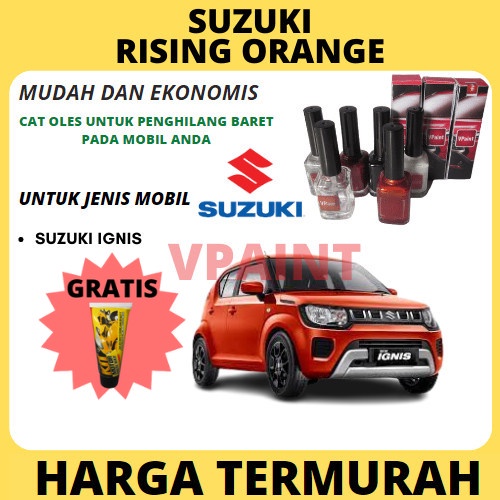 CAT OLES MOBIL SUZUKI IGNIS ORANGE METALIK CAT OLES PENGHILANG BARET MOBIL..TERMURAH