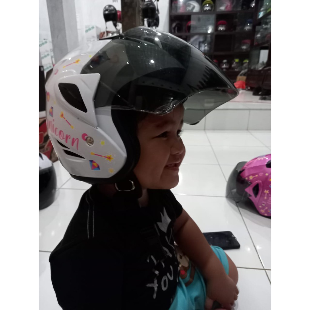 HELM ANAK ASCA KUDA PONI PUTIH