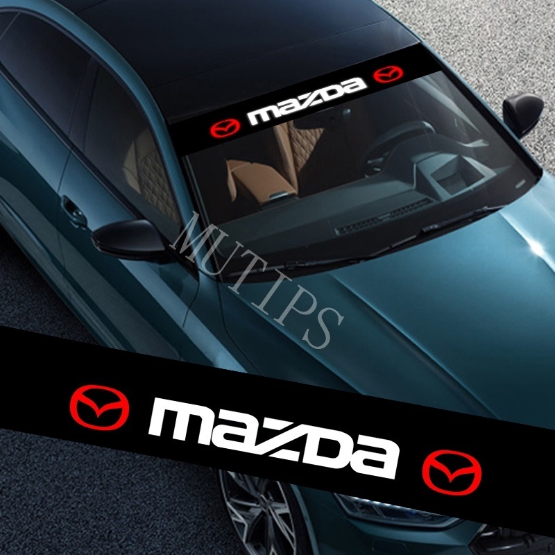 Stiker Kaca Depan Dan Belakang Mobil Mazda Bahan PVC Tahan Air Untuk 2 3 5 6 CX3 CX5 CX30 CX8 bl gh