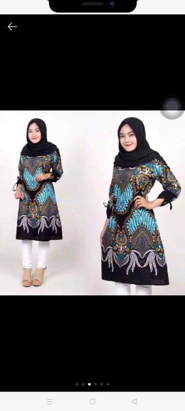Tunik Batik Wanita/ Atasan Batik Wanita Modern Lengan Panjang Baju