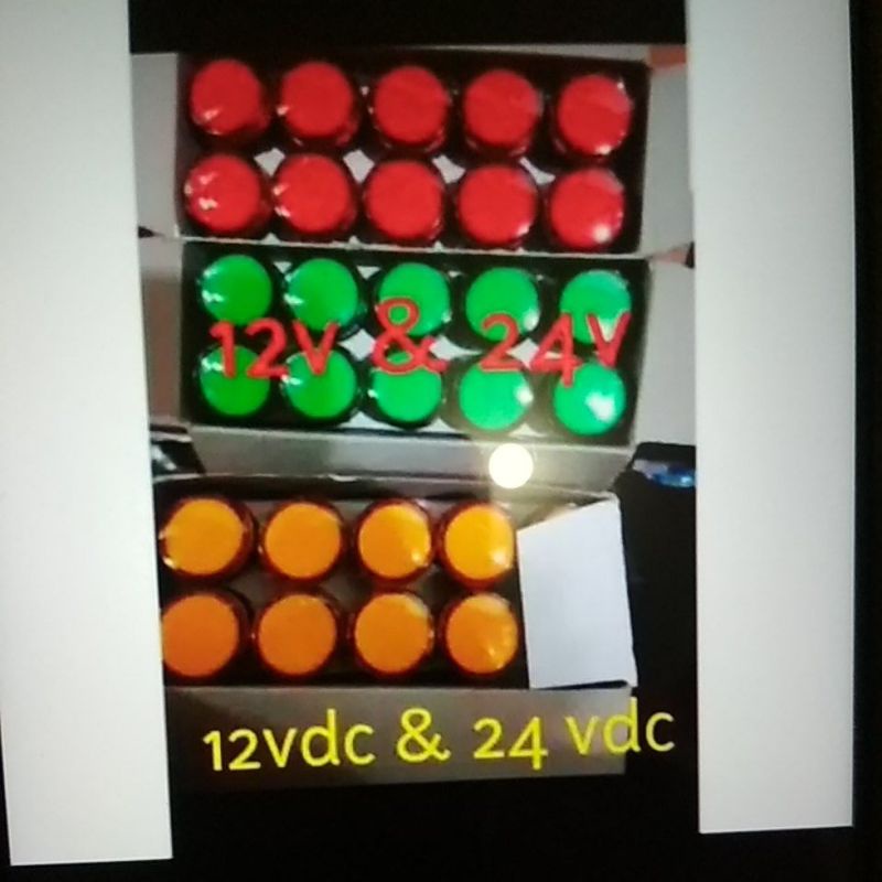 PILOT LAMP LED 12v 12 v 12VDC 12 VDC
