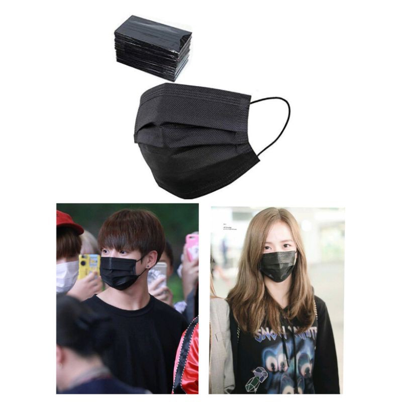 MASKER EARLOOP BLACK EDITION MASKER PARA IDOL KOREA